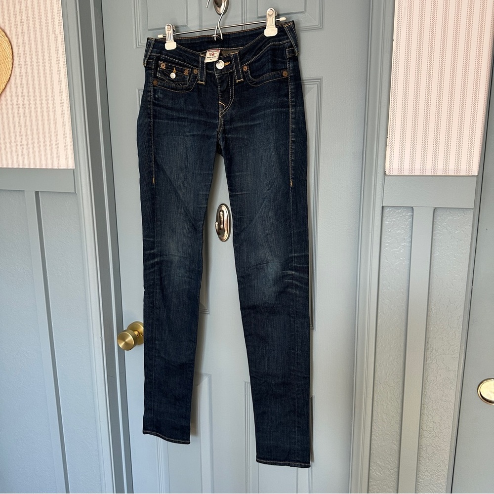 True Religion Women's Dark Denim Skinny Jeans - Picture 4 of 6